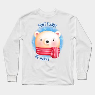 Cute Polar Bear in the Snow Long Sleeve T-Shirt